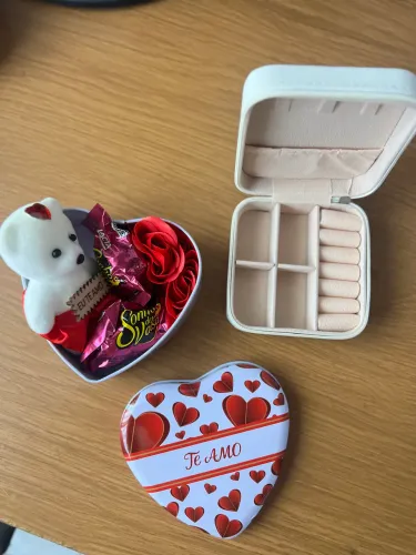 Coração doce com porta joias 