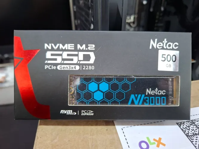 Ssd m2 500gb netac. Nova sem uso..