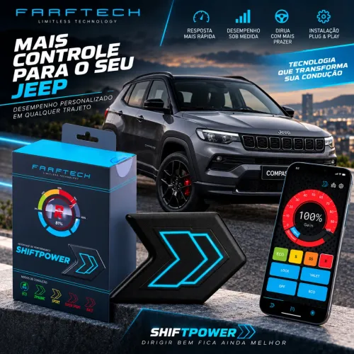Pedal Shiftpower Faaftech Eco App Bluetooth Delay JEEP COMPASS 2021-2023
