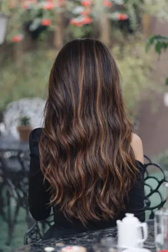 mega hair -  castanho claro avelã iluminado  60cm  169g  fita adesiva  usado 1x.