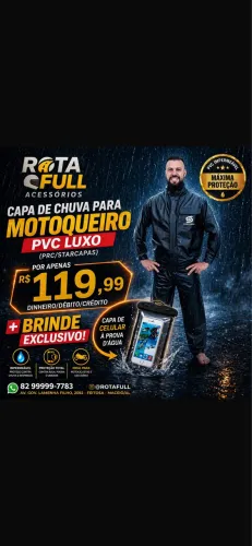 Capa de chuva pvc luxo