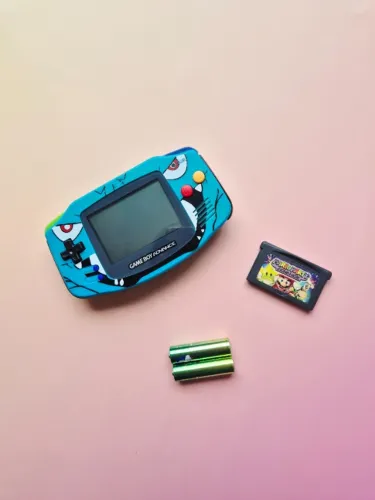 Nintendo Game Boy Advance Blue Monster + Tela Original + Jogo Mario Party 