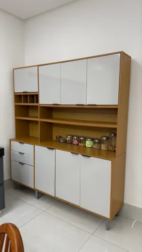 Armário de Cozinha 8 portas 2 Gavetas e Nichos