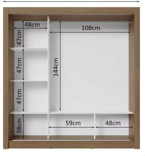 Guarda-Roupa Casal 3 Portas c/ Espelho - NOVO NA CAIXA