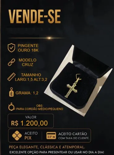 Pingente ouro 18k