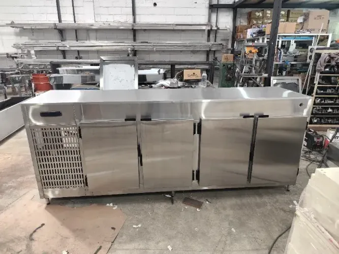 Bancada inox fria industrial reforçada SS