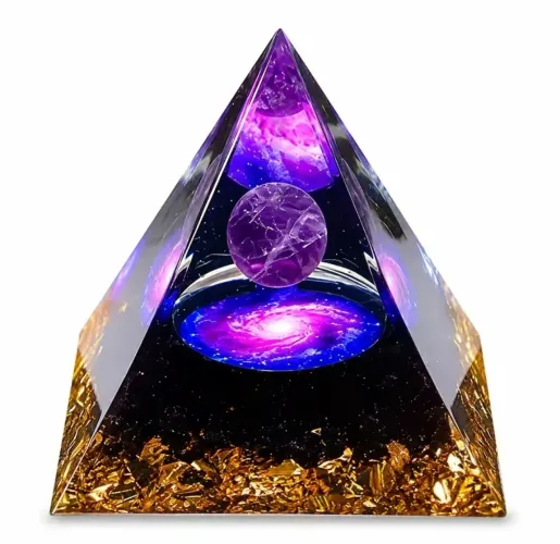 Bola de Cristal de Ametista em Pirâmide