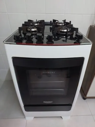 Fogão 4 bocas com mesa de vidro