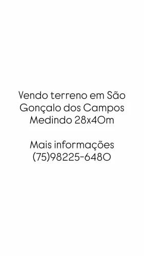 Terreno em São Gonçalo dos Campos
