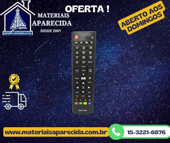 Controle Remoto para Tv LG Samsung Smart 8036