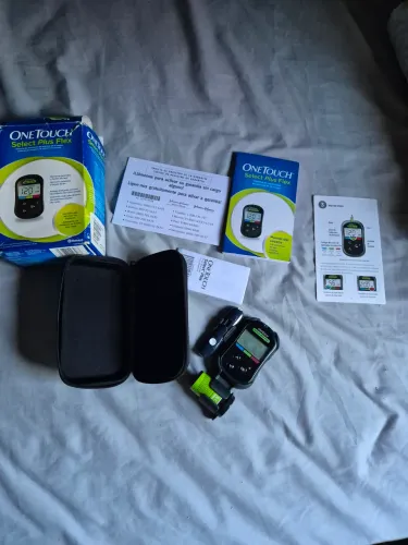 Medidor glicemia capilar para diabetes com estojo