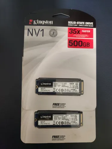 2 ?SSD's Kingston NV1 500GB M.2 2280 NVMe - Leitura 2100MB/s (Novo / Lacrado)