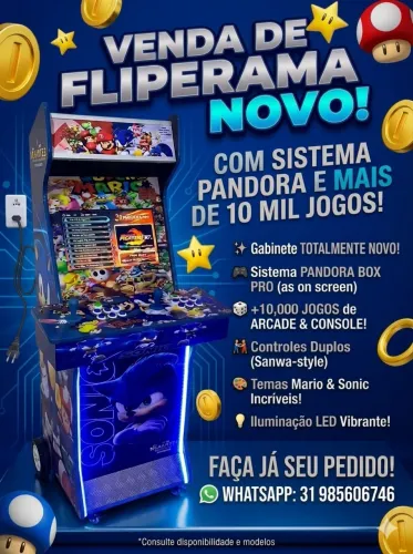 Vendo fliperama novo