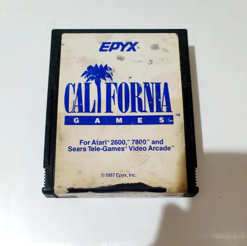 CALIFORNIA GAMES ATARI 2600 CARTUCHO 100% ORIGINAL AMERICANA EPIX GAMES JOGO ATARI RARO