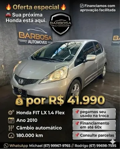 Honda Fit LX 1.4/ 1.4 Flex 8v/16v 5P Aut. 2010