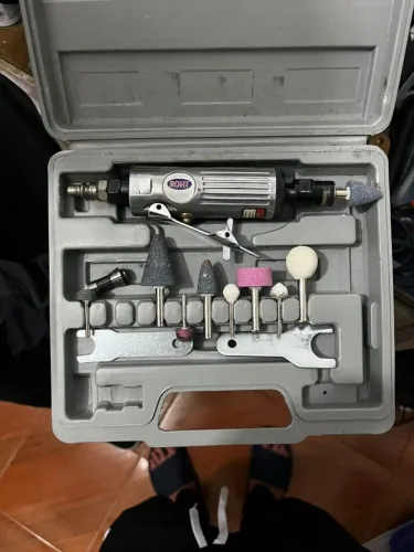 Micro Retífica Pneumática ROHT + Maleta + Acessórios (Funcionando)
