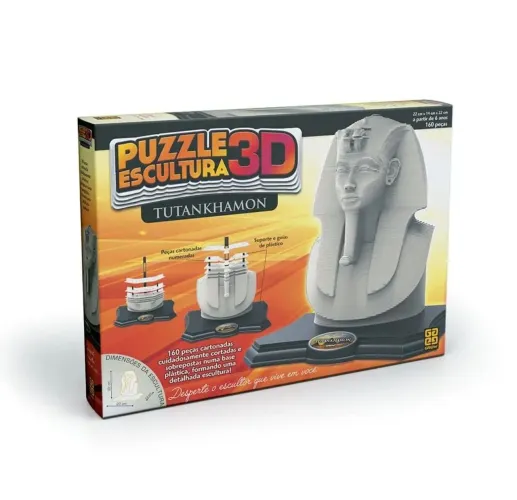Quebra Cabeça Escultura 3D Tutancamon Grow