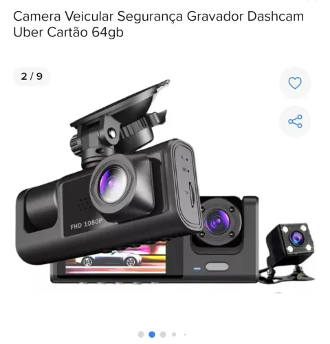 Câmera veicular excelente estado com cartão de memória 64k