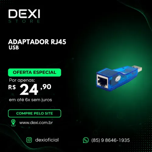 Adaptador Placa de Rede USB para RJ45 Cabo Ethernet PC