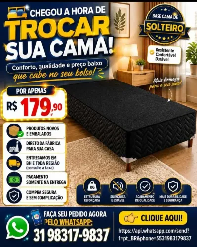 Base cama de solteiro