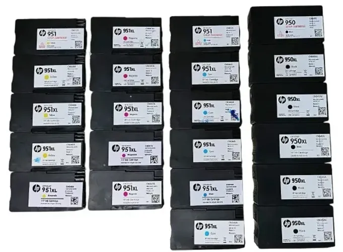 Cartuchos Hp 950, 950Xl, 951 e 951Xl (Vazios). Vendo a unid. ou  o conjunto com 22 unids. 