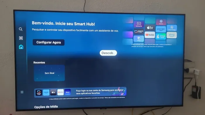 ? TV Samsung Crystal UHD 50" 4K Smart TV - Modelo UN50CU7700G - Com Nota Fiscal