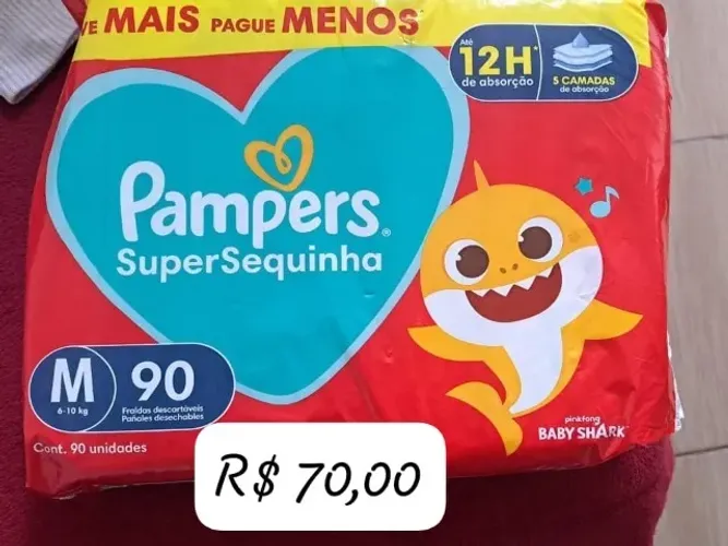 Fraldas descartáveis infantil tamanho M
