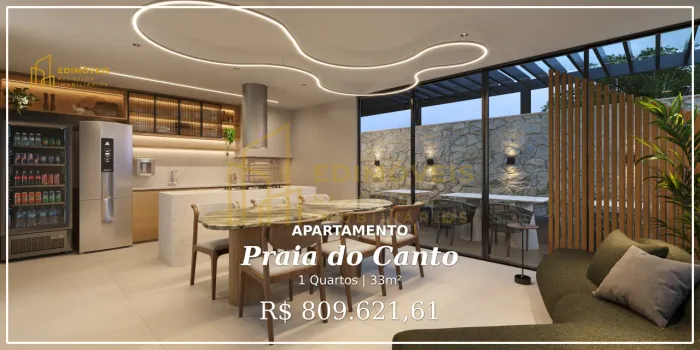 Praia do Canto: Apartamento 1 Quarto em Condomínio Moderno
