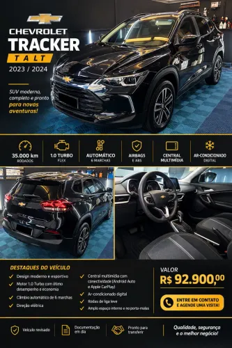 Chevrolet Tracker LT 1.0 Turbo 12V Flex AUT 2024