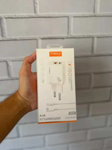 Carregador Completo Turbo iPhone AGOLD - Entregamos em Fortaleza!