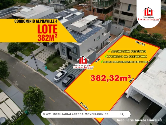 Lote Residencial no Alphaville 4 com 382m² - Projeto Aprovado e Licença de Obra