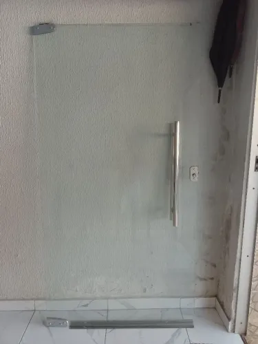 Porta de vidro completa medidas de 2 mtr de largura por 2 mtrs de altura super nova