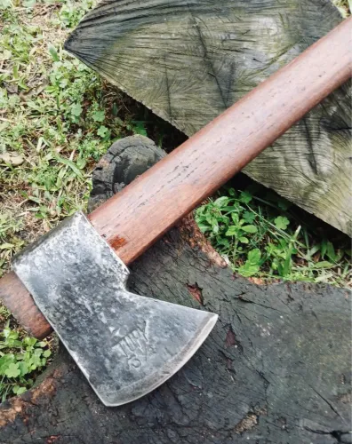Machado Tupy Original Lenhador Campeiro Aço Forjado Relíquia