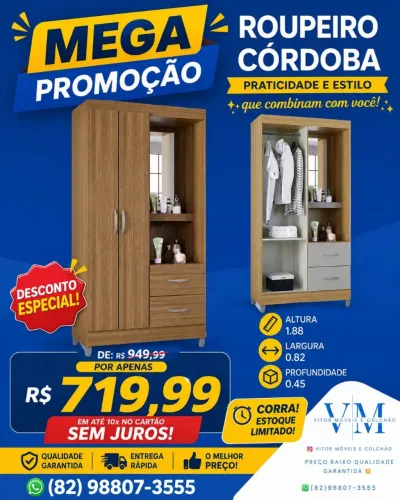 OFERTAS GUARDA ROUPA SOLTEIRO CORDOBA