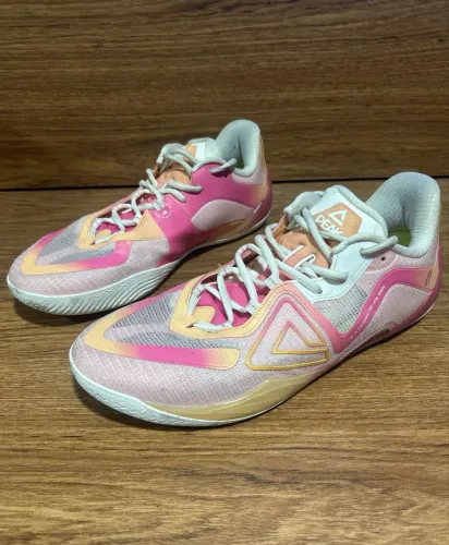 tênis peak taichi flash 3 rosa/laranja, 44br/12us