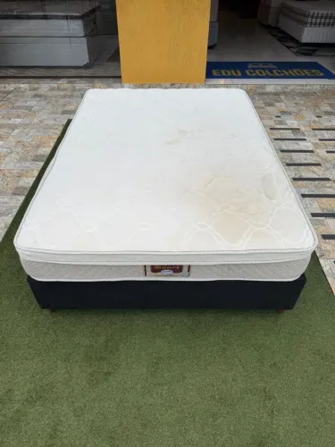 Cama de Casal USADA BASE + COLCHÃO - Entrego