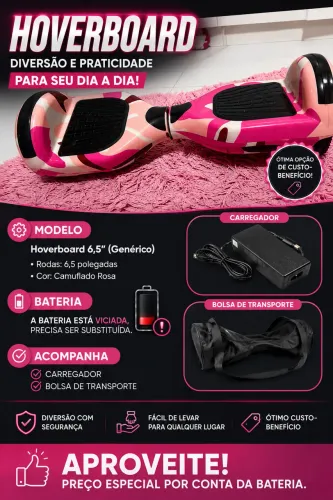Hoverboard 6,5 polegadas (valor negociável)