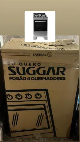 Fogão Suggar Neo Glass 4 Bocas Inox 