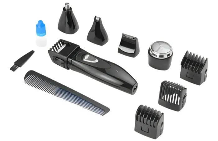 Cortador De Cabelos Britânia Bcr22p Inox 9 Acessórios Cor Preto