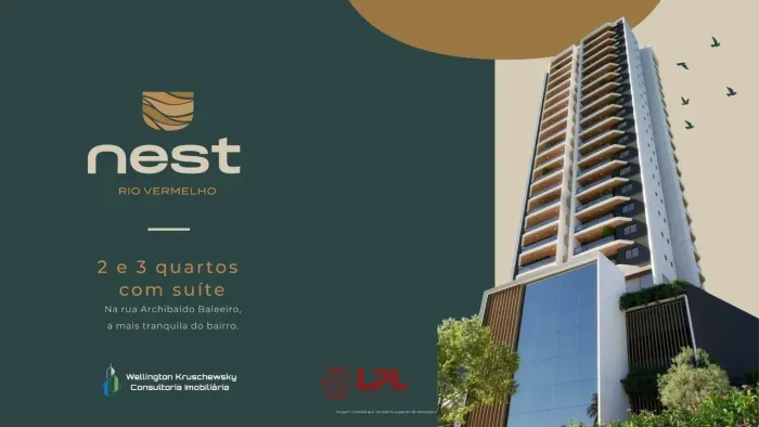 APARTAMENTO 63m² 2 QUARTOS 1 SUÍTE VARANDA GOURMET 1 VAGA INFRA VENDE RIO VERMELHO