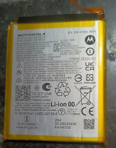 Bateria Motorola original NE50 para moto G52/G82 em perfeito estado