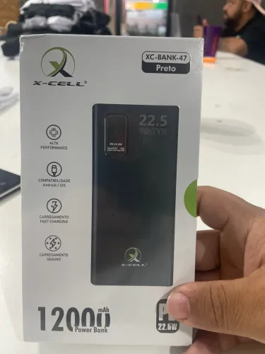 Power Bank X-Cell 12000mAh 22.5W Rápido (Novo na Caixa)