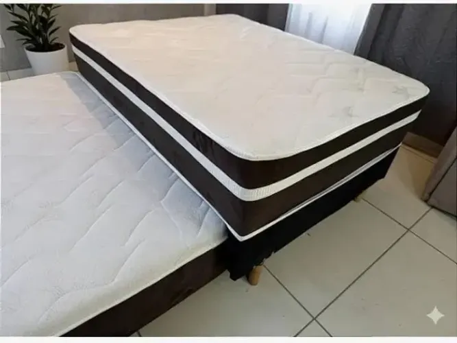 Bicama Box Solteiro Spring Flex Molas Ensacadas Espuma D28