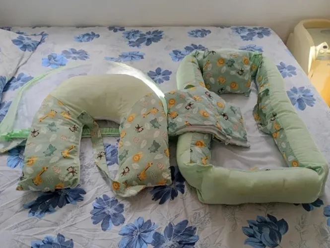 Kit Ninho e Almofada de Amamentação Tema Safari