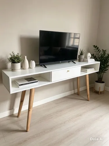 ? Painel / Rack de TV Branco - Design Moderno