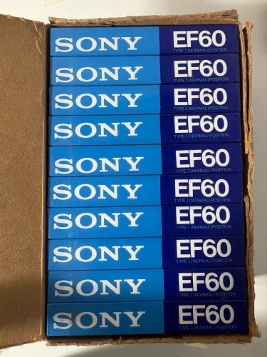 Fita cassete Sony Super EF60 1990 (caixa 10un)