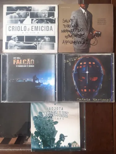 5 CDS Rap Nacional, Projota, Criolo, Emicida, Pavilhão 9, Mv Bill