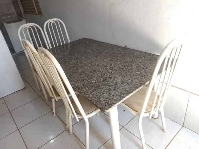 Mesa 6 lugares mármore pedra