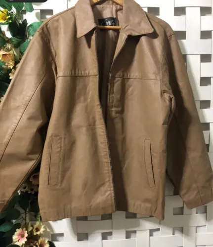 Jaqueta masculina couro legítimo 42/44