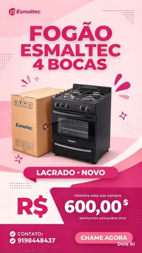 Fogão 4 bocas lacrado